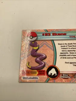 Ekans #23 Chrome Holo Pokemon Topps Chrome Series 1 Card NM front/LP back - Image 4