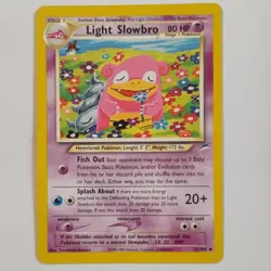 Pokemon Light Slowbro Neo Destiny Uncommon English Regular 80 HP Card #51/105 - Image 1