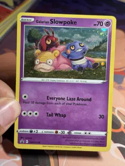 Galarian Slowpoke SWSH126 Black Star Promo Evolving Skies Holo Pokemon Card MP - Image 3