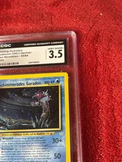 Cgc 3.5 German Shining Gyarados Neo Revelation 2001 Vintage Wotc Pokemon Card - Image 2