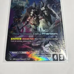 Gundam Rey's Blaze Zaku Phantom Unit Foil Card G004-053 Card Game - Image 2