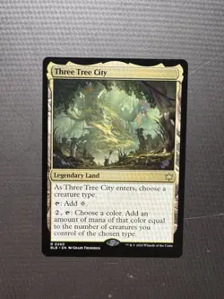 Magic: The Gathering Three Tree City 260 Bloomburrow Rare Land Regular 2024 - Image 1