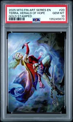 2025 Magic The Gathering Final Fantasy Art Series #20 Terra Herald Of Hope PSA10 - Image 1