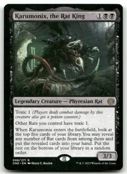 Karumonix, the Rat King #98 (NM) Phyrexia All Will Be One ONE Magic MTG - Image 1