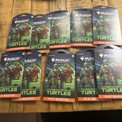 10 Sleeved Magic: The Gathering Teenage Mutant Ninja Turtles Booster Packs - Image 1