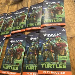 10 Sleeved Magic: The Gathering Teenage Mutant Ninja Turtles Booster Packs - Image 2