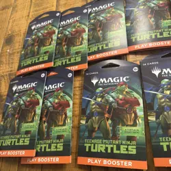 10 Sleeved Magic: The Gathering Teenage Mutant Ninja Turtles Booster Packs - Image 3