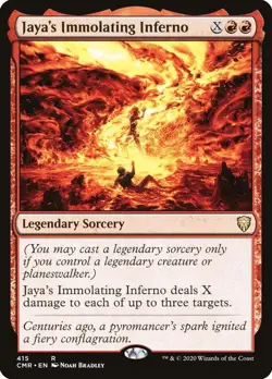 Jaya's Immolating Inferno Commander Legends Rare NM Magic: The Gathering Normal - Image 1
