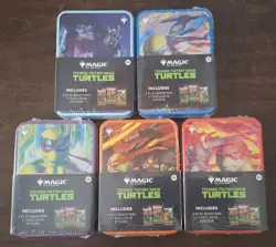 Magic The Gathering Teenage Mutant Ninja Turtles Mini Tin Set Of 5 - TMNT 🐢 - Image 1