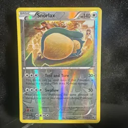 Pokemon TCG Snorlax 77/124 Reverse Holo XY Fates Collide MP - Image 1