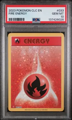 2023 POKEMON CHARIZARD & HO-OH EX DECK #033 FIRE ENERGY PSA 10 - Image 1