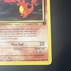 Pokemon TCG - CHARMANDER - 1ST EDITION - 50/82 - TEAM ROCKET 2000 - VINTAGE - LP - Image 3