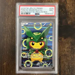 2016 Pokemon Rayquaza Pikachu Full Art Poncho Promo #230 PSA 9 NEW CERT - Image 1