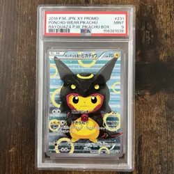 2016 Pokemon Shiny Rayquaza Pikachu Full Art Poncho Promo #231 PSA 9 NEW CERT - Image 1