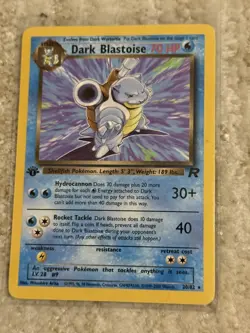 Dark Blastoise 20/82 1st Edition Non-Holo Pokemon Team Rocket - Image 1