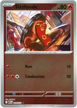 Sizzlipede (Reverse Holo) 029/132 - Mega Evolution - Pokemon - NM/M English - Image 1