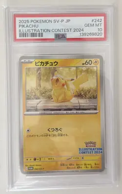 PSA 10 💎 Pikachu 242/SV-P Pokemon Illustration Contest 2024 PROMO JAP UK SELLER - Image 1