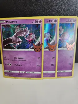 (3)Pokemon - Mewtwo - Rare Holo - 56/172 - Trick or Trade 2022 - Image 1