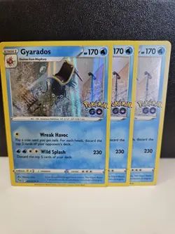 (3)Pokemon TCG Gyarados Pokemon Go 022/078 Holo Rare NM/M - Image 1