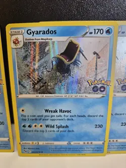 (3)Pokemon TCG Gyarados Pokemon Go 022/078 Holo Rare NM/M - Image 3