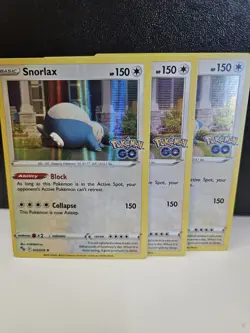 (3)Pokemon Go Snorlax Holo Rare Card 055/078 NM - Image 1
