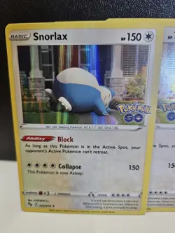 (3)Pokemon Go Snorlax Holo Rare Card 055/078 NM - Image 2