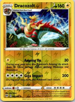 Dracozolt 065/189 Darkness Ablaze Pokemon Reverse Holo Near Mint - Image 1