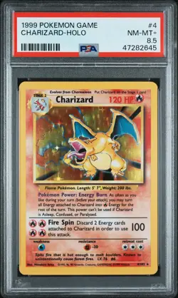 Charizard - Pokemon Base Set #4 PSA 8.5 - Image 1