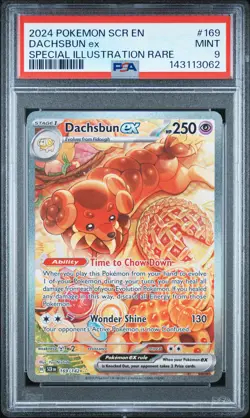 2024 POKEMON SCR EN-STELLAR CROWN SPECIAL ILLUSTRATION RARE DACHSBUN EX PSA 9 - Image 1