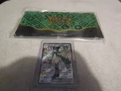 Pokemon Paldean Fates Shiny Meowscarada EX SVP 078 Promo w/ Frame - Image 1