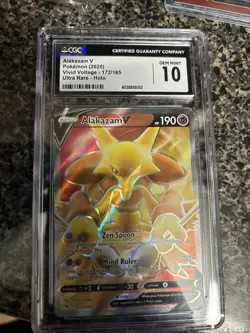 Alakazam V Full Art 172/185 Graded CGC Gem Mint 10 - Pokemon Vivid Voltage - Image 1
