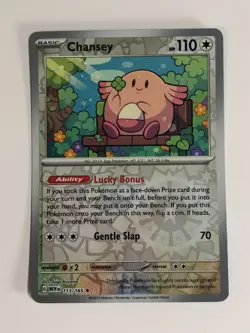 Pokemon TCG 151 Reverse Holographic Chansey 113/165 Near Mint - Image 1
