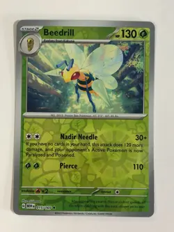 Pokemon TCG 151 Reverse Holographic Beedrill 015/165 Near Mint - Image 1
