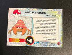 1999 Topps Pokemon Blue Logo TV Animation Edition Parasek #47 - Image 2