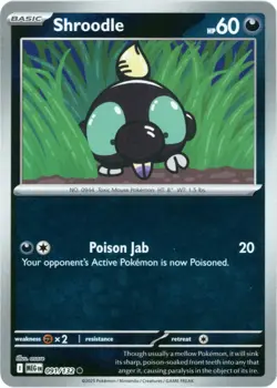 Shroodle (Reverse Holo) 091/132 - Mega Evolution - Pokemon - NM/M English - Image 1