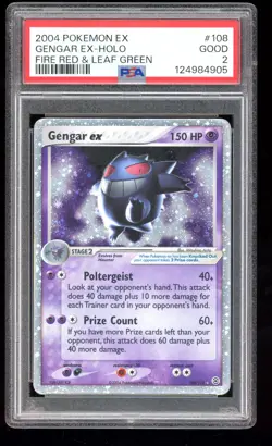 Gengar ex - Holo - #108 Fire Red & Leaf Green - English - PSA 2 Good - Image 1