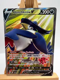 Pokemon Brilliant Stars - 161/172 Honchkrow V - Ultra Rare - NM/M - Image 1