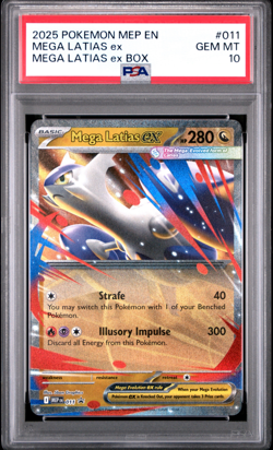 PSA 10 MEGA LATIAS EX #011 BLACK STAR PROMO 2025 POKEMON MEP EN MEGA LATIAS BOX - Image 1