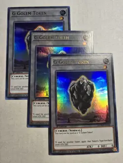 3x Yu-Gi-Oh! G Golem Token MAMA-EN103 1st Edition Ultra Rare NM 3x - Image 1