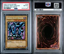 Yugioh Serpent Night Dragon MRL-103 Reverse Foil Error Psa 8 New Cert - Image 2