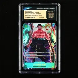 CGC 10 PRISTINE 2023 One Piece CHN Roronoa Zoro OP06-118 SEC (Alt Art)(2) - Image 1