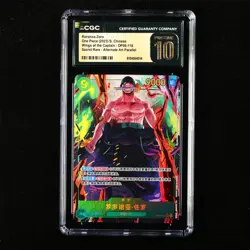 CGC 10 PRISTINE 2023 One Piece CHN Roronoa Zoro OP06-118 SEC (Alt Art)(1) - Image 2