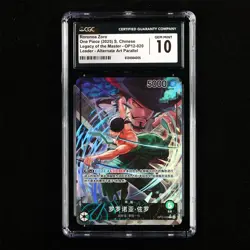CGC 10 GEM MINT 2025 One Piece CHN Roronoa Zoro OP12-020 L (Alt Art) - Image 2