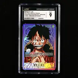 CGC 9 MINT 2023 One Piece CHN Monkey D. Luffy OP05-060 L (Alt Art)(2) - Image 1