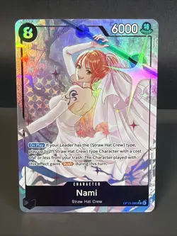 Nami OP15-086 SR Alt Art Parallel Wedding Dress One Piece TCG English NM - Image 1