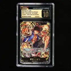 CGC 10 PRISTINE 2024 One Piece CHN Monkey D. Luffy ST13-003 L (Alt Art)(1) - Image 1