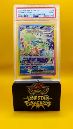 2025 POKEMON PRE EN #169/131 TERAPAGOS EX SPECIAL ILLUSTRATION RARE PSA 9 - Image 1
