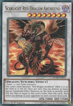 DUDE-EN013 Scarlight Red Dragon Archfiend 1st Edition Ultra Rare NM YuGiOh TCG - Image 1
