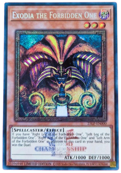Yugioh 25LP-EN000 Exodia the Forbidden One Emblazoned Secret Rare MINT - Image 1