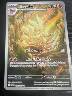 Ninetales 199/197 Illustration Rare Obsidian Flames 2023 Pokemon Card NM - Image 1